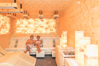 Wellnesshotel ...liebes Rot-Fl�h - Paar in der Sauna